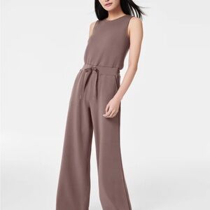 NWT! SPANX air essentials sleeveless jumpsuit smoke sz S